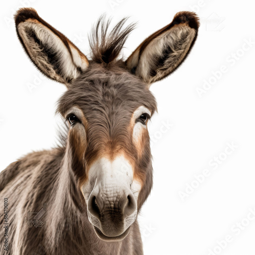 Closeup of a Donkey's (Equus africanus asinus) face photo