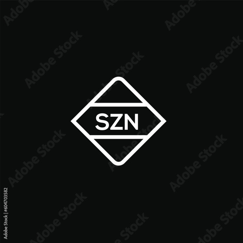 SZN letter design for logo and icon.SZN monogram logo.vector illustration with black background. photo