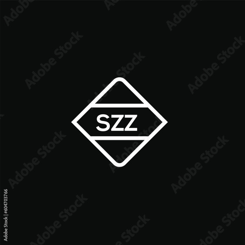 SZZ letter design for logo and icon.SZZ monogram logo.vector illustration with black background. photo