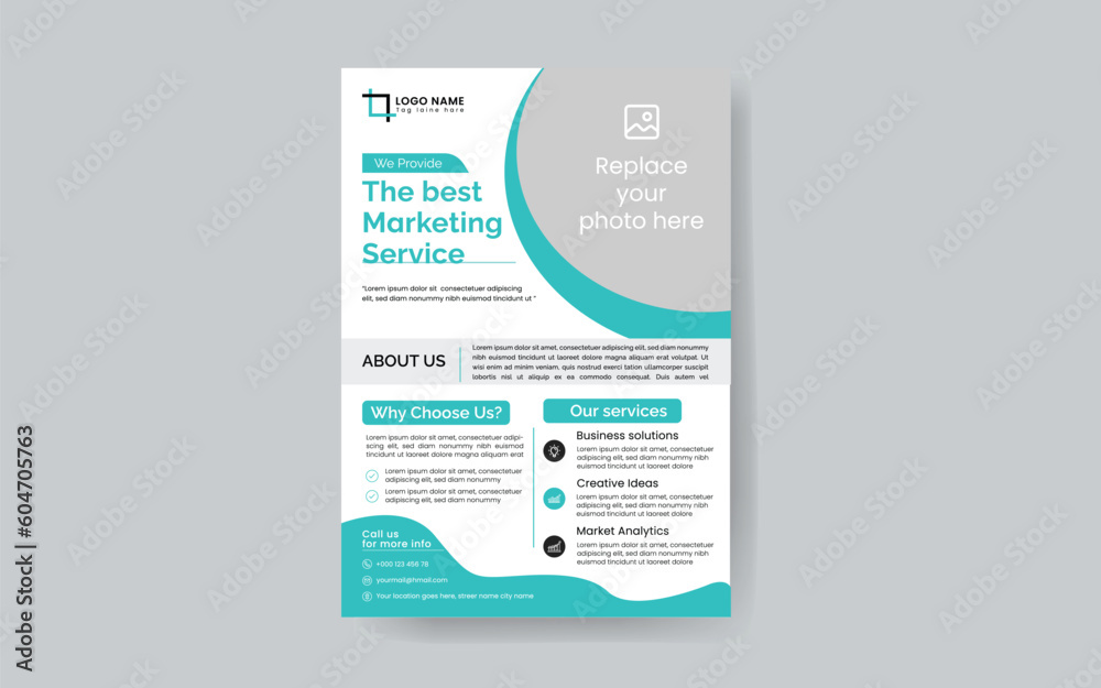 Obraz premium Corporate business flyer template design. design template. marketing, business proposal, promotion, advertise, publication, cover page. modern design template. modern template