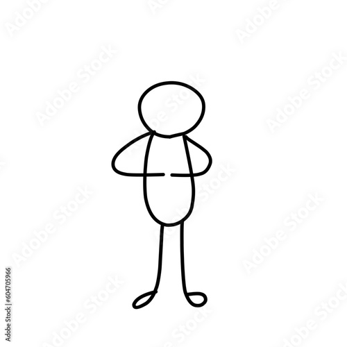 Stick Man poses