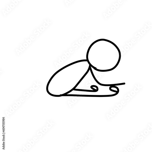 Stick Man poses