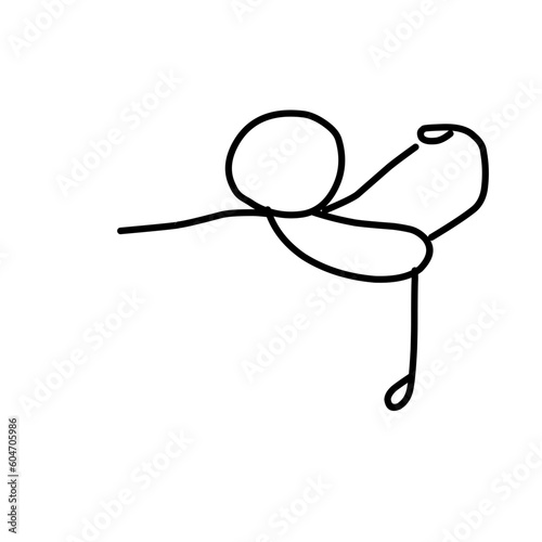 Stick Man poses