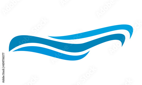 simple water wave logo icon