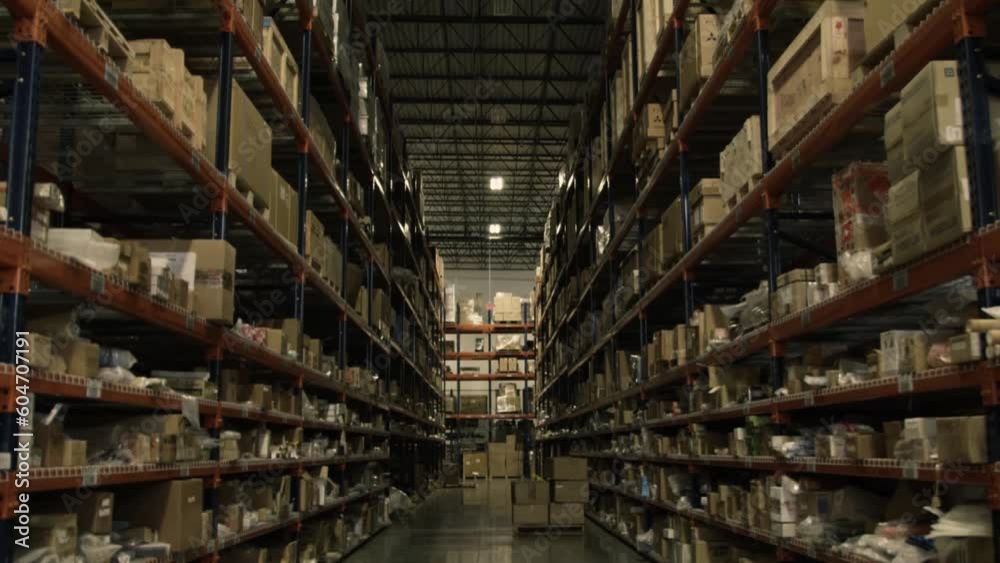 Product warehouse. Product delivery. Warehouse full of Shelves with Goods. Product warehouse. Product delivery. Warehouse full of Shelves with Goods.