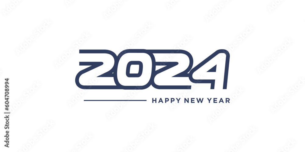 2024 logo idea with creative abstract concept