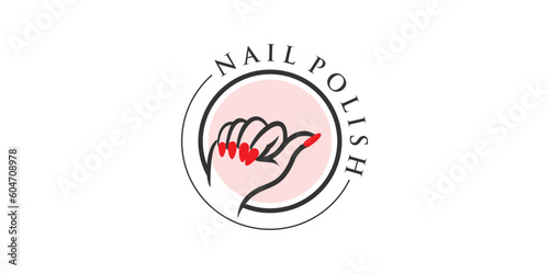 Nail polish logo idea for beauty with style modern