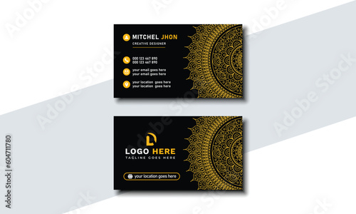 Luxury and modern business design. Attractive and unique visiting card for your business and personal use. Creative presentation card with company logo. Vector illustration ready to print