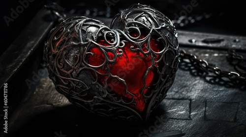 heart by gothic style