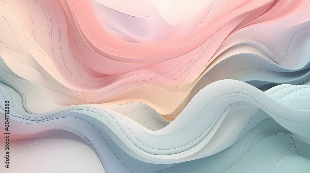 Fluid wavy light background. Pastel colored illustration. Fluid wavy light background. Pastel colored illustration.