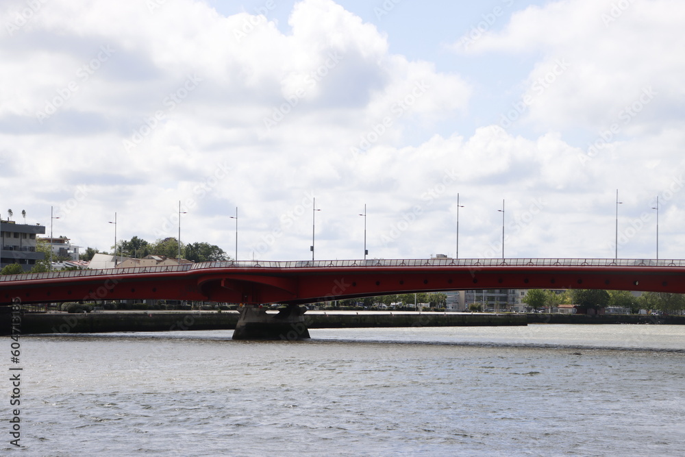 Bridge over Nive river in Bayonne, France Bridge over Nive river in Bayonne, France