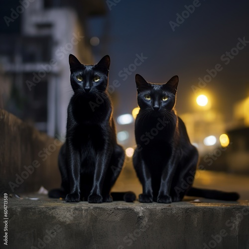 Midnight Beauties: Illuminating the Elegance of Bombay Cats in Low-Light Settings