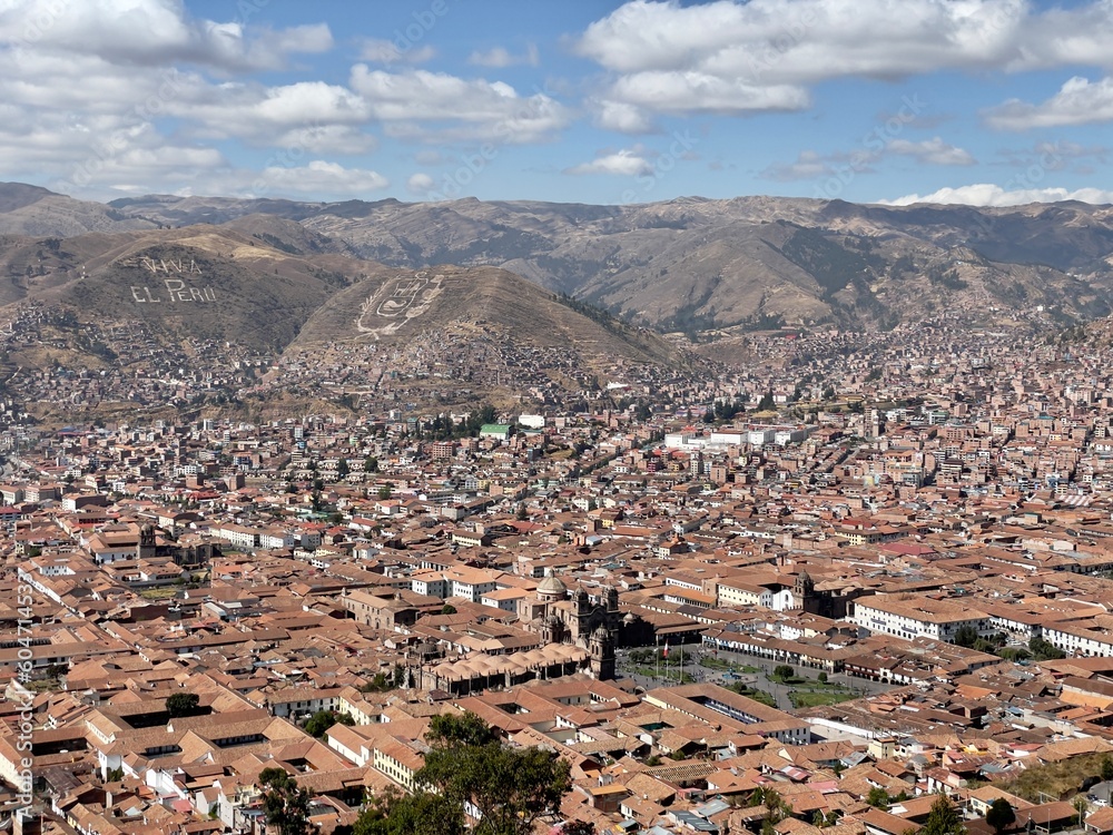 view of the city of Cuzco, Peru 