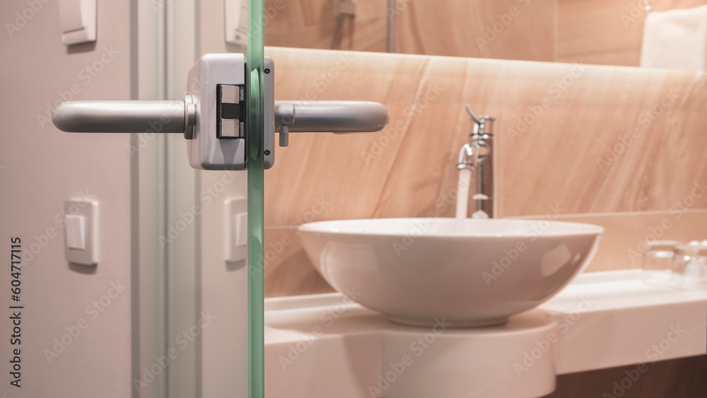 Hygiene concept. Water flowing from faucet. Hygiene concept. Water flowing from faucet.