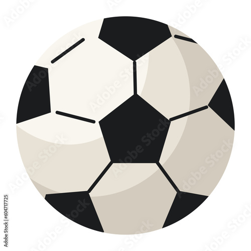 Cute cartoon style soccer ball.