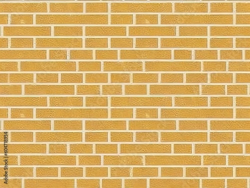 Yellow Brick Wall Texture Background Generative AI