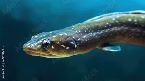 Eel fish swimming under water , ai, ai generative, illustration