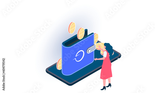 Retail Distribution Isometric Icons