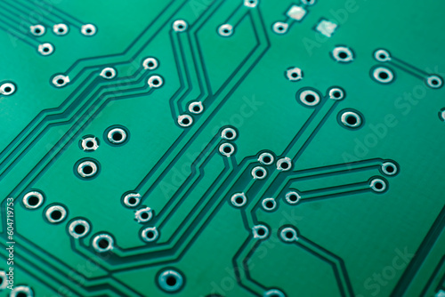 printed circuit. layout of tracks.