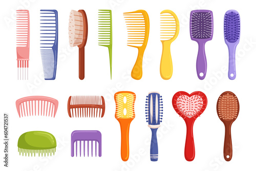 Wide-toothed, Bristle, And Paddle Hair Brushes Set, Suitable For Detangling, Styling, And Smoothing Hair