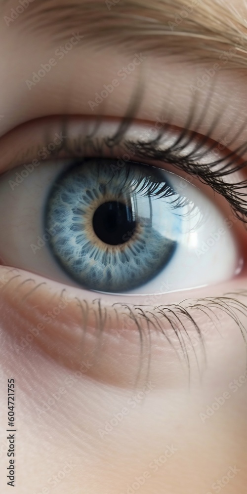 Fototapeta premium Close-Up of a Child's Eye. Generative ai