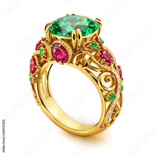 golden ring with diamonds