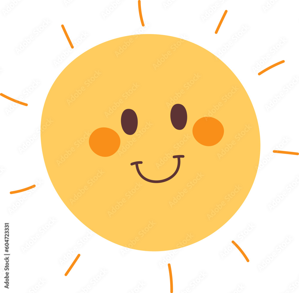 Smiling Sun Character