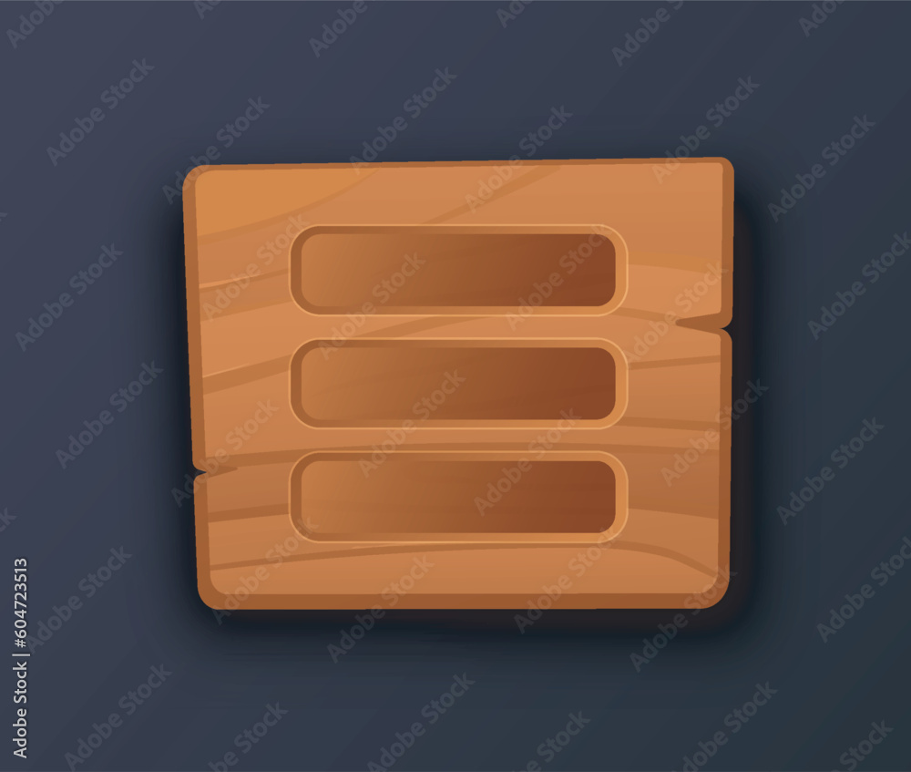 Wooden button list Wooden button list