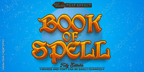 Mystery Book of Spell Vector Editable Text Effect Template