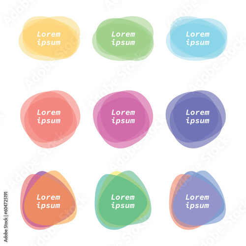Colorful vector abstract circle, round frames, background. Vector abstract design elements.