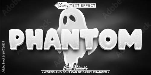 Ghost White Phantom Vector Editable Text Effect Template