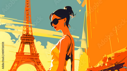 Beautiful view of the city of Paris, France
