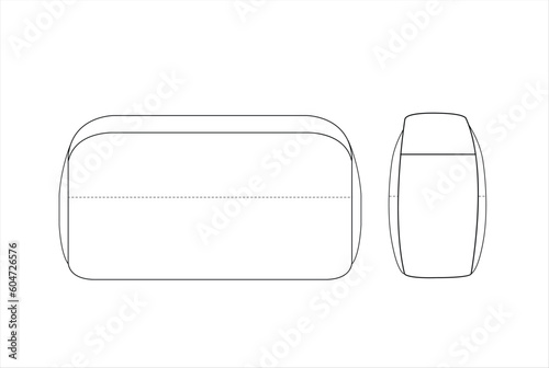 Ladies Hand Bag Parts Vector Template