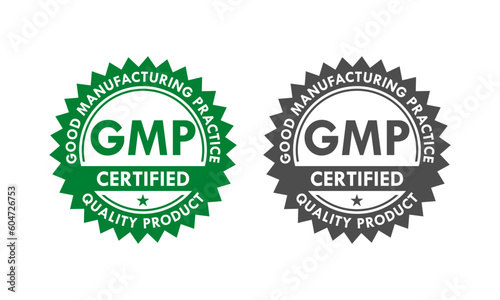 Good manufacturing practice logo template illustration