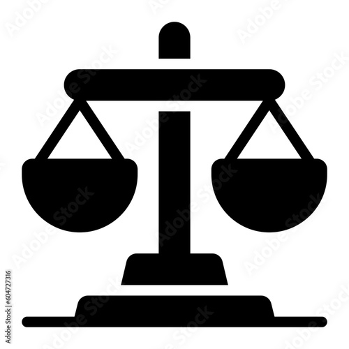 Legal Law Scale Simple Line Icon Symbol