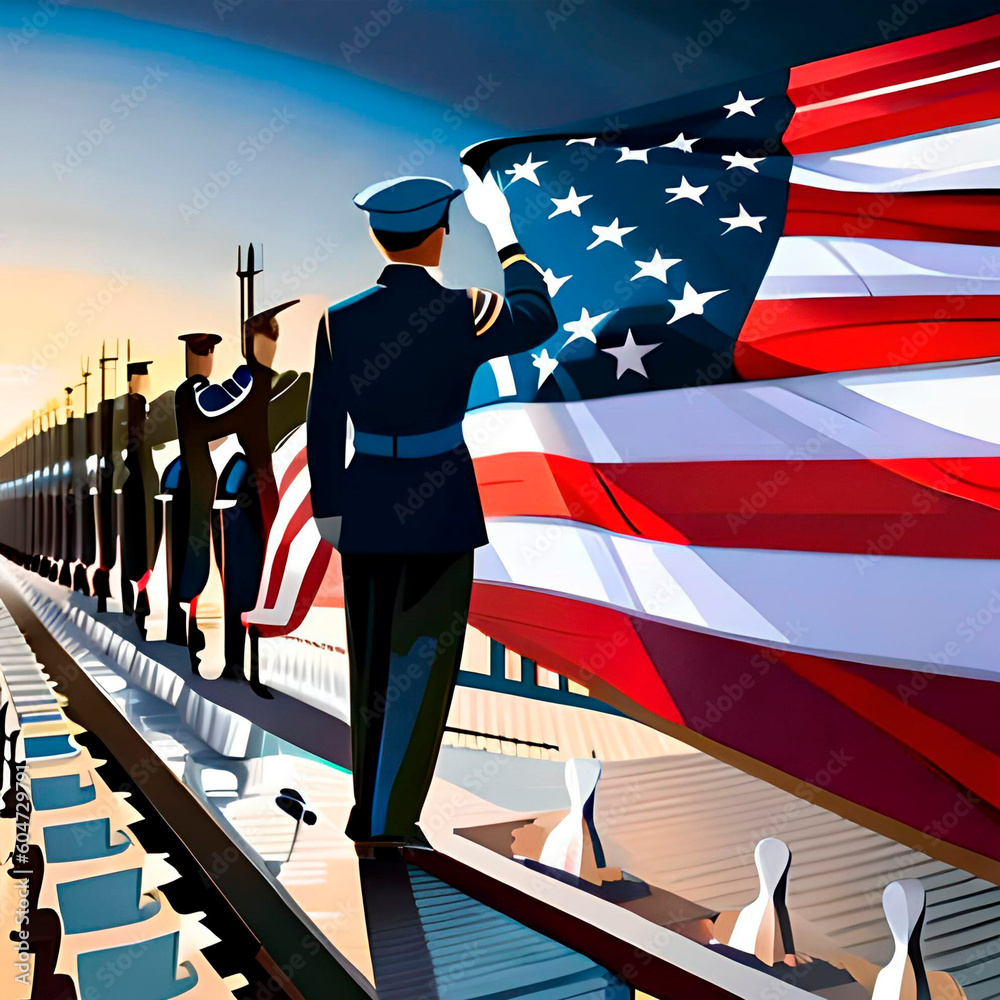 Paying Tribute Stirring Visuals Celebrating Memorial Day and Fallen