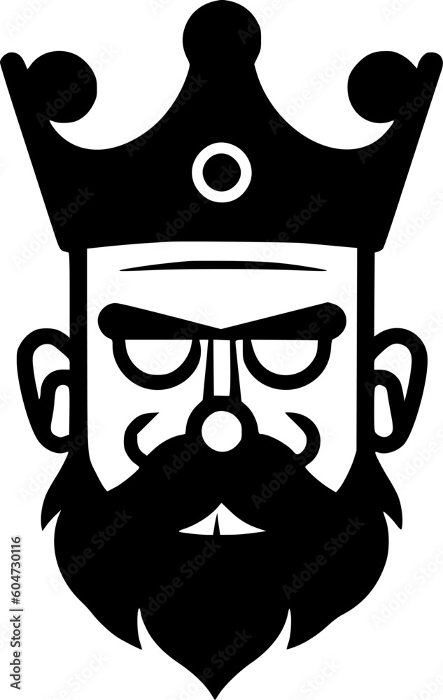 King - Black and White Isolated Icon - Vector illustration King - Black and White Isolated Icon - Vector illustration