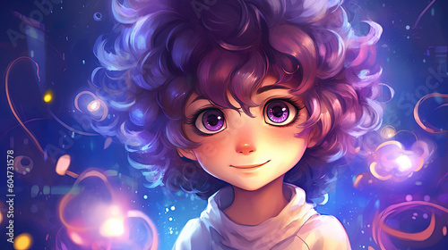 Cute child with anime style