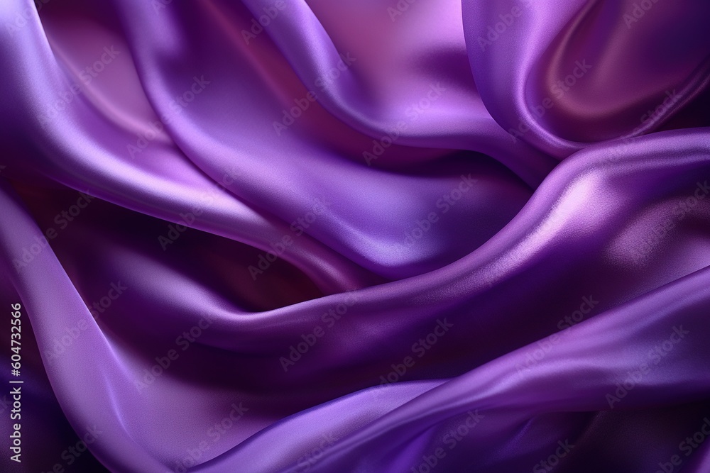 Obraz premium Background of various colors of billowing silk. Ai generated.