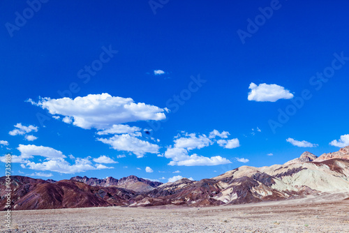 scenic Death valley desert landscape at Artists palette