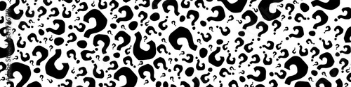 Black question marks on white background. Question mark pattern abstract vector background.