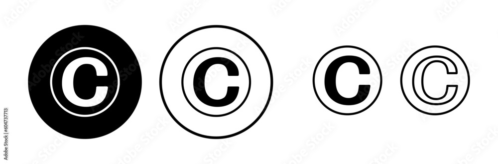 Copyright icon vector. copyright symbol Copyright icon vector. copyright symbol