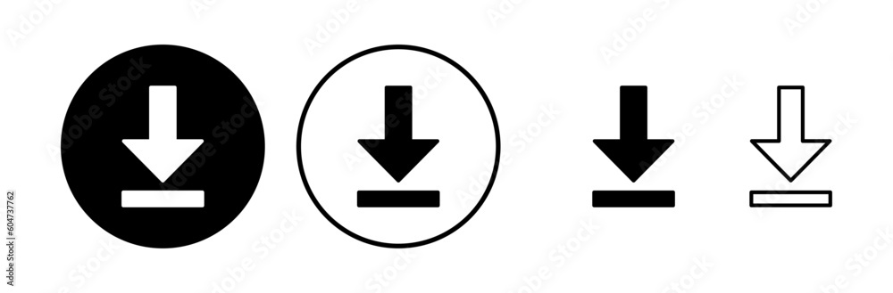 Download icon vector. Downloading vector icon Download icon vector. Downloading vector icon