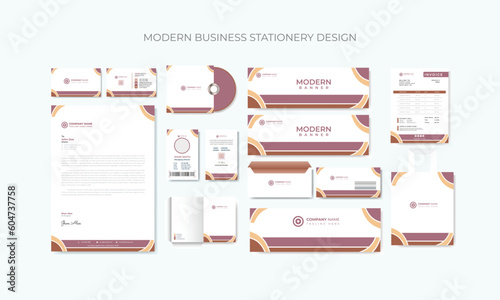 Professioonal modern clean business stationery design for your brand