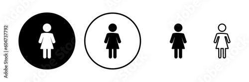 Female icon vector. toilet icon. restroom sign. gender