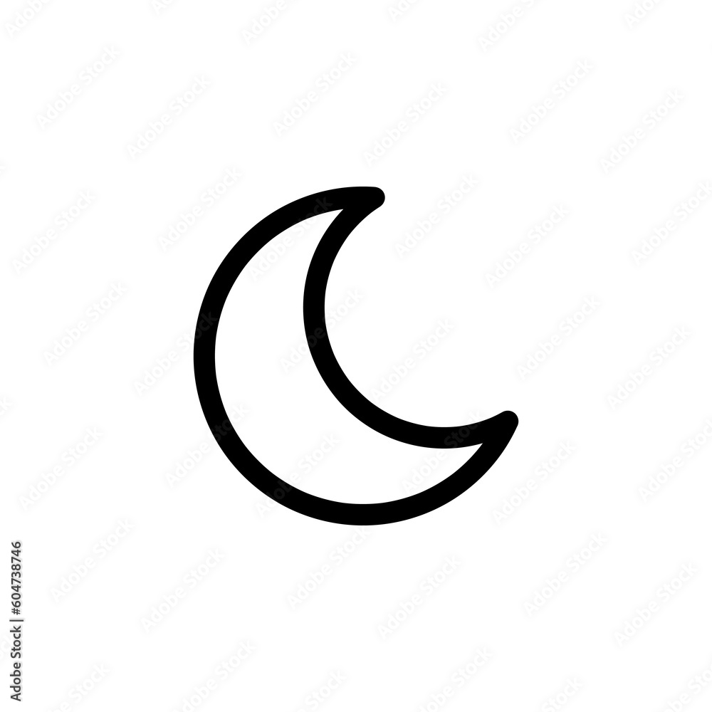 Moon icon, vector illustration. Vector moon icon illustration isolated on white background.eps Moon icon, vector illustration. Vector moon icon illustration isolated on white background.eps