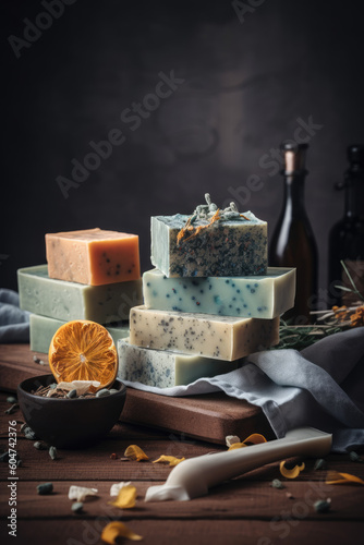 still life with soap