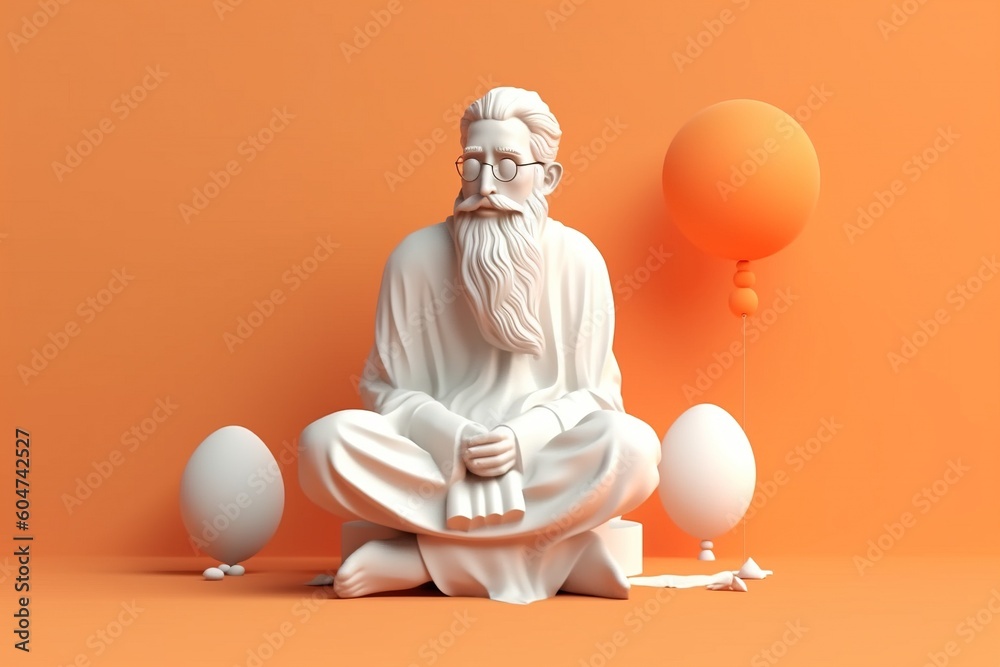 Happy guru purnima. The day on which the first guru was born. The feast day of the great sage Vyasa. Traditional Hindu celebration, dedicated to enlightened spiritual masters. Generative AI Happy guru purnima. The day on which the first guru was born. The feast day of the great sage Vyasa. Traditional Hindu celebration, dedicated to enlightened spiritual masters. Generative AI