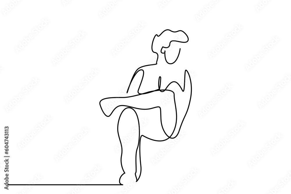 Fototapeta premium man talk relax sitting business man confident stands legs crossed