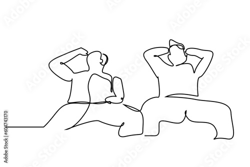 two people friends boyfriends shocked and surprised line art